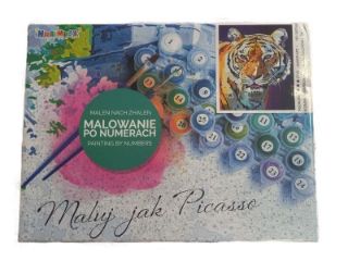 Obrázek z Malování podle čísel na plátno 30x40cm - tygr v trávě 